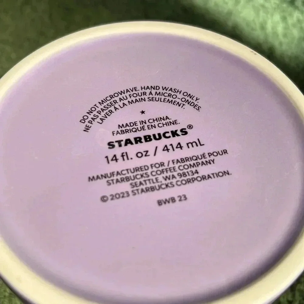 New Starbucks‎ 2023 Lilac Jellyfish Parasols Ceramic Mug